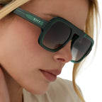 ALIX - DEEP GREEN + GREY GRADIENT + POLARIZED + SUNGLASSES