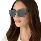 AMARA - FAIRWAY GREEN + GREY GRADIENT + POLARIZED SUNGLASSES