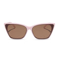 ALINA - POWDER PINK + BROWN SUNGLASSES