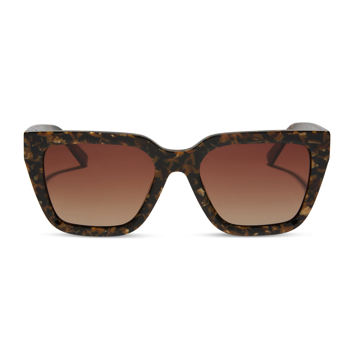 AMARA - GLITTER TORTOISE + BROWN GRADIENT + POLARIZED SUNGLASSES